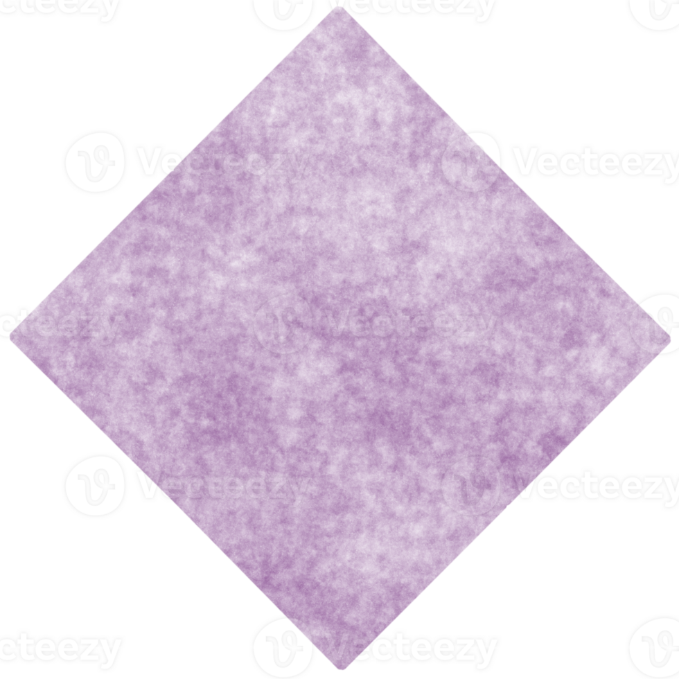 A purple quadrilateral with a watercolor texture on paper. png