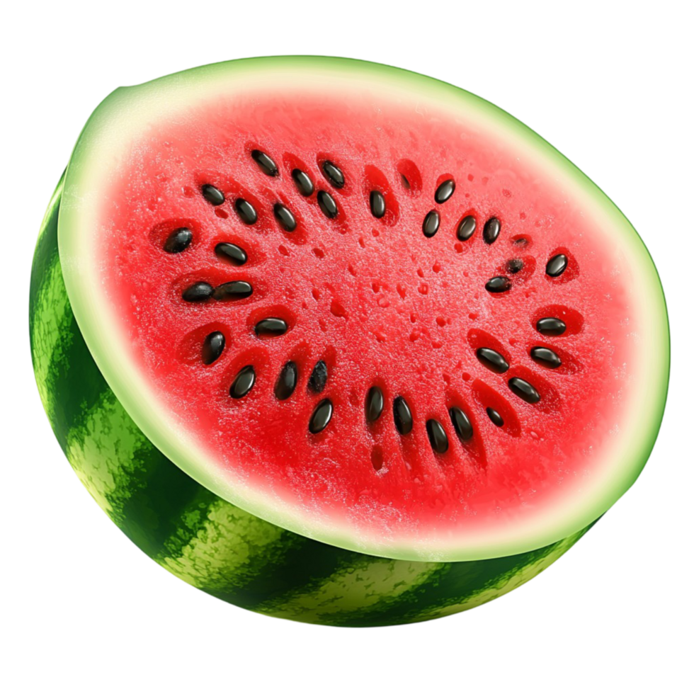 Fresh Watermelon Round Slice with Seeds png