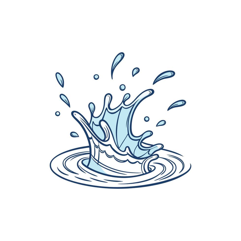 Water splash logo vector