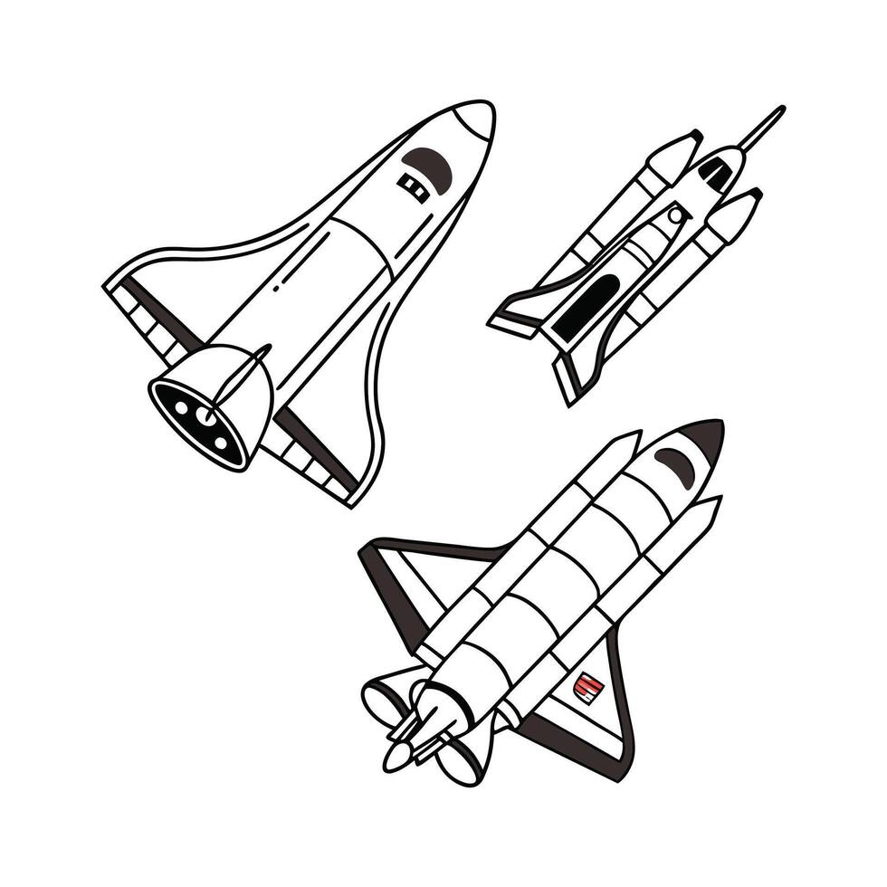 Space shuttle art and illustration vector