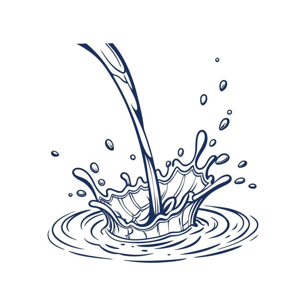 Water splash illustration art vector