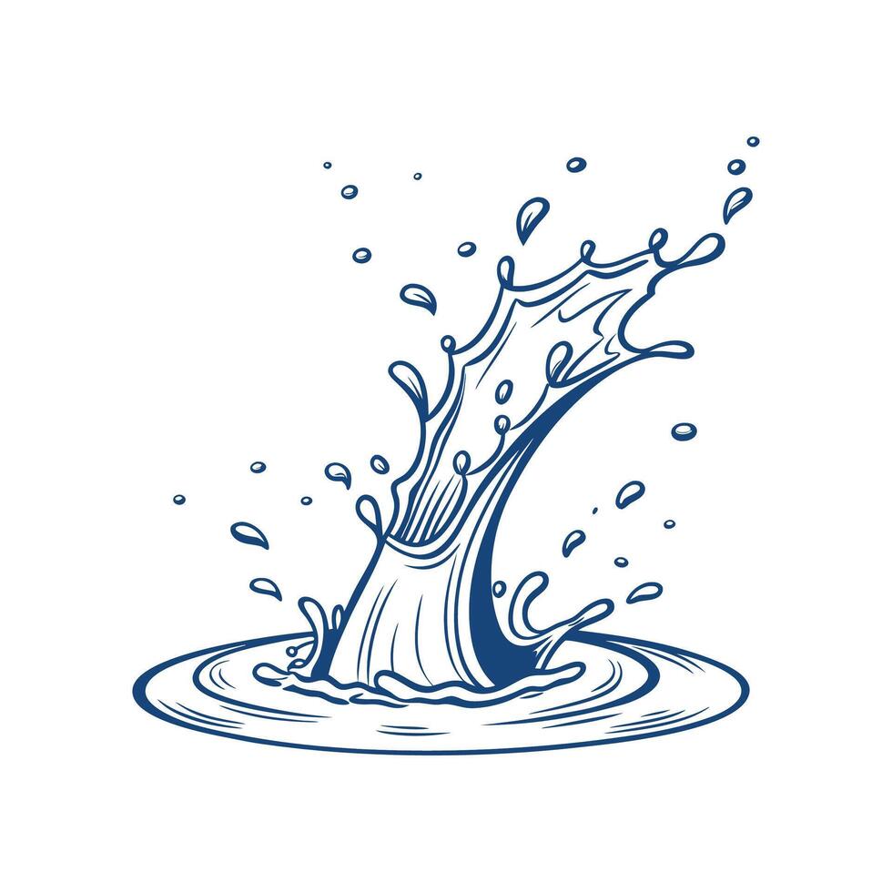 Water splash illustration , vector