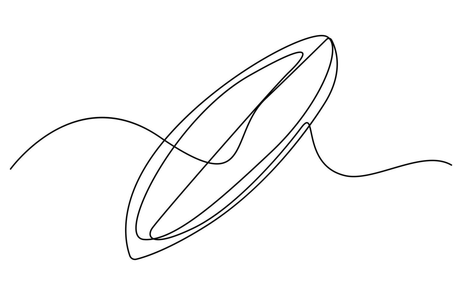 Single one line Surfboard vector