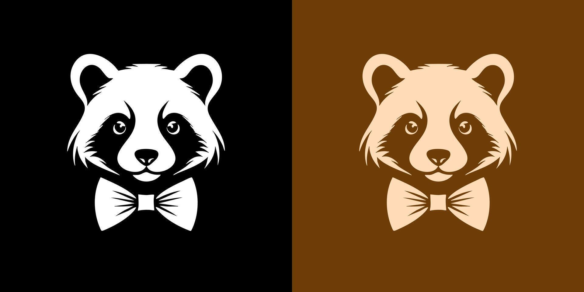 Red Panda with Bow Tie vector