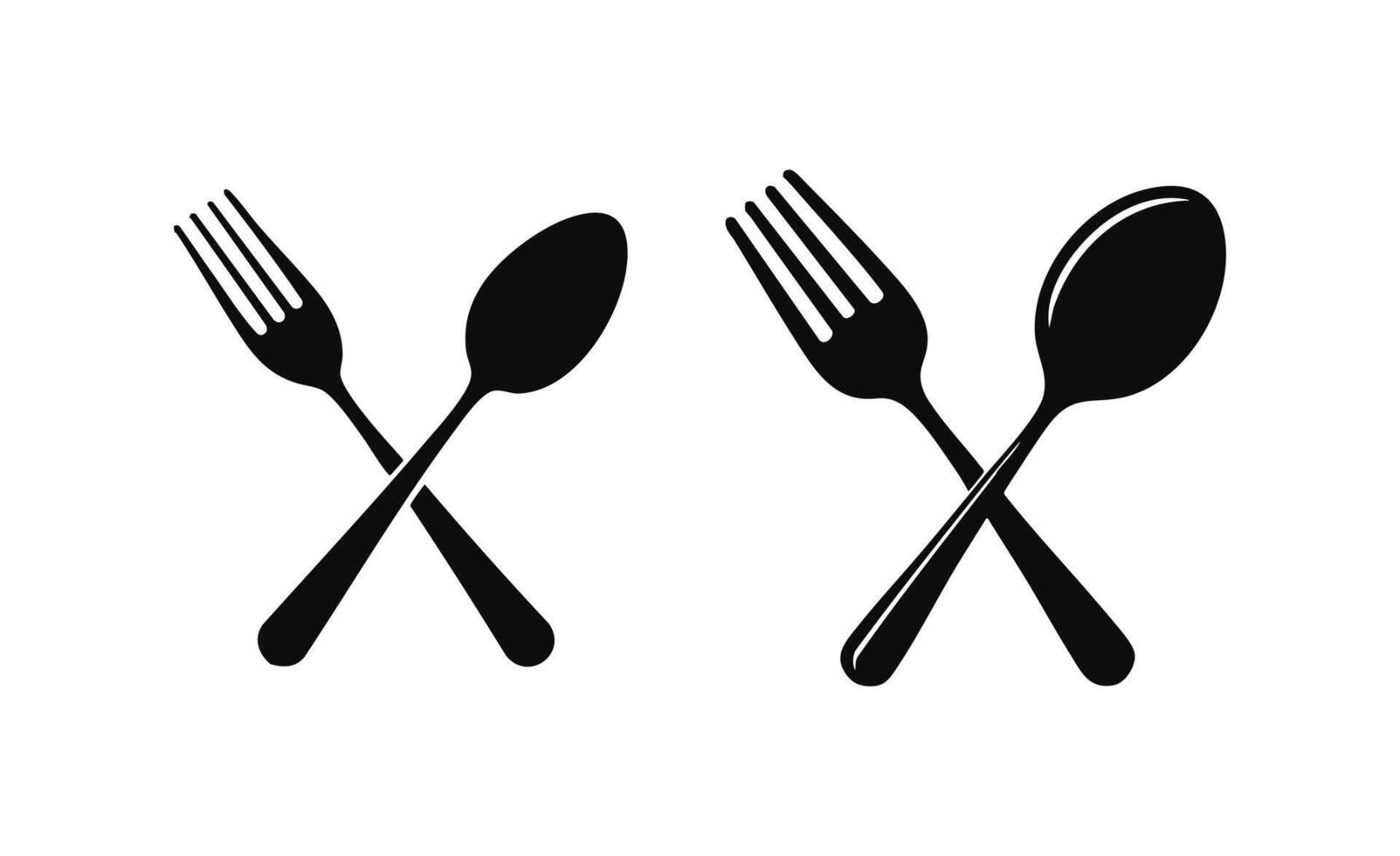 Simple Fork Spoon Icon vector