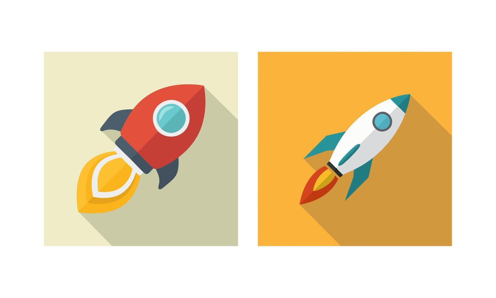 Minimalist Rocket Launch Icon vector