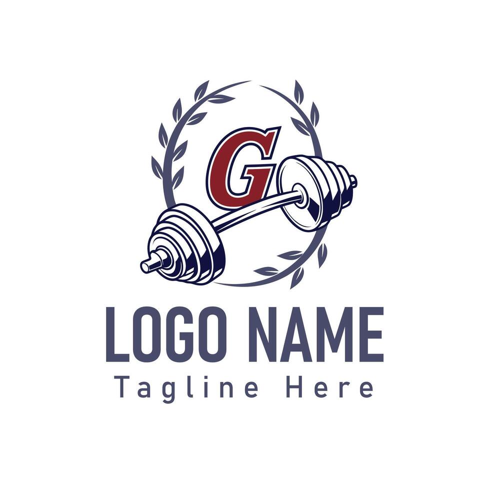 Logo design of gym center vector