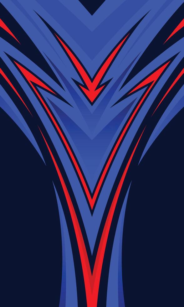 Modern geometric red and blue background for sublimation jersey vector