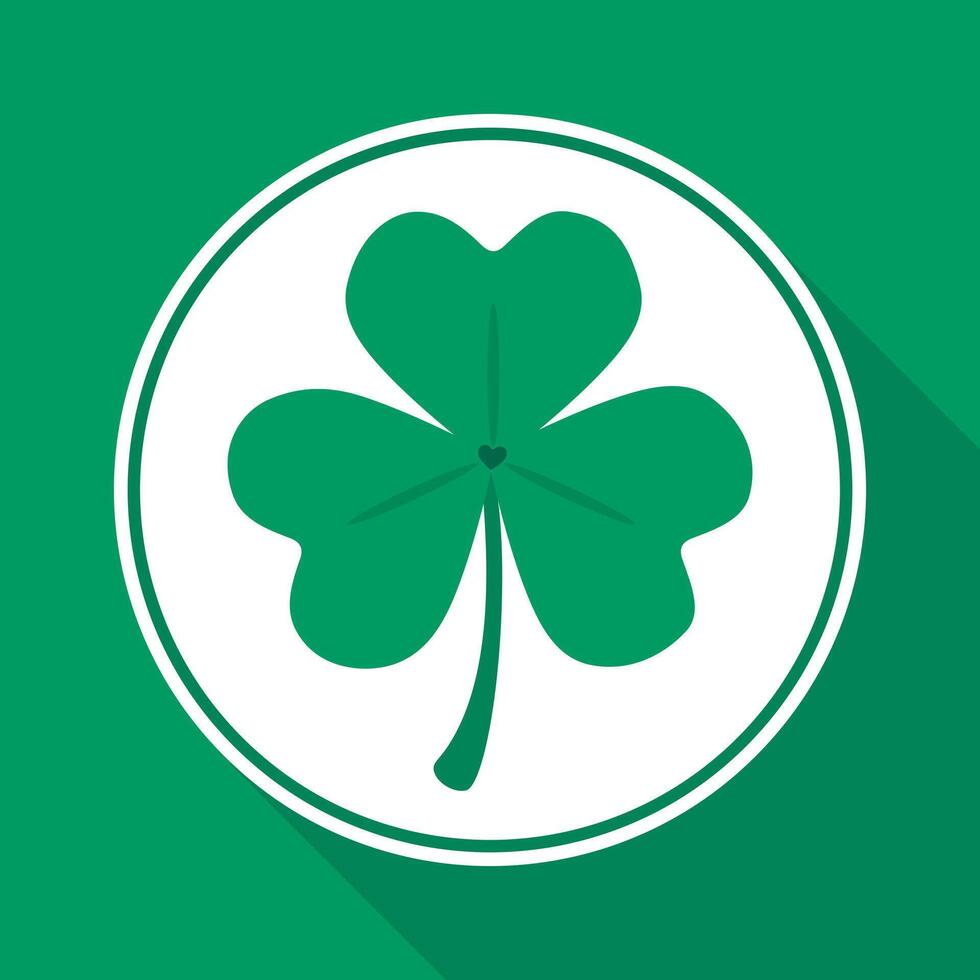 Clover icon isolated on white background. Symbol of St. Patrick's Day. vector