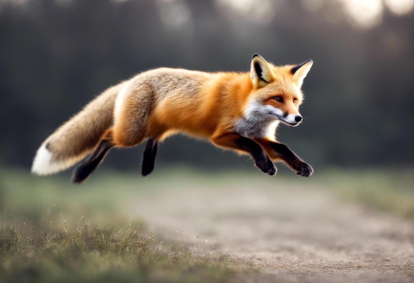 fox wolf dog artful crafty funny jumping animal character coyote acrylic photo
