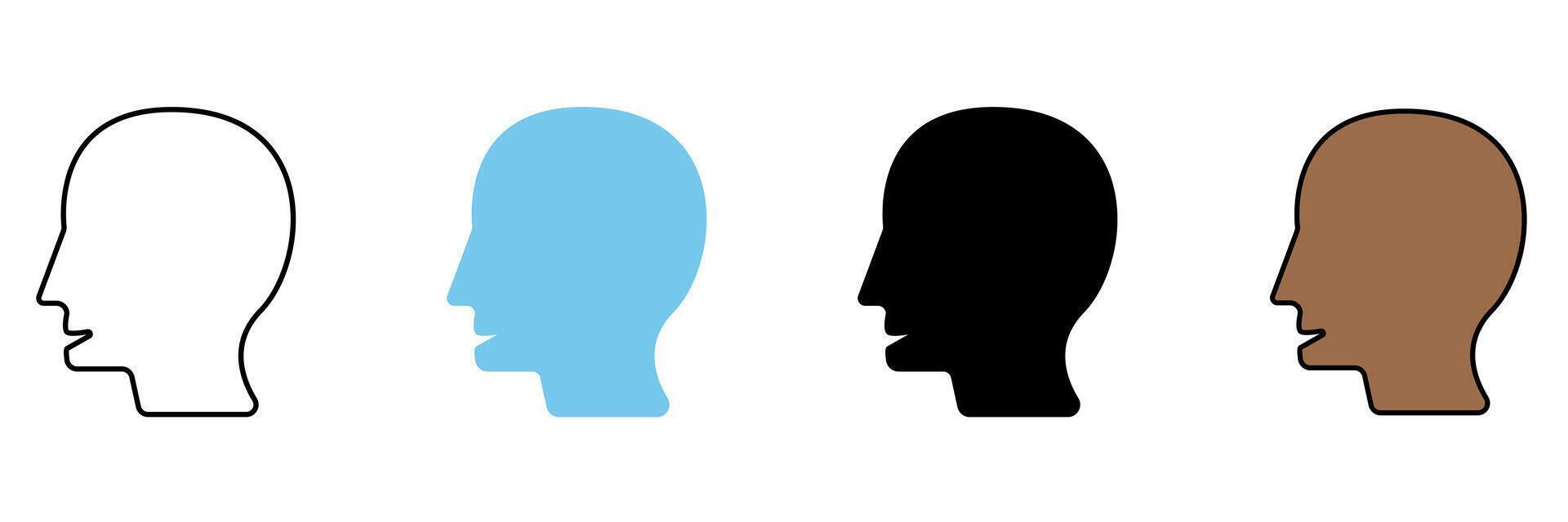 Head concept line icon. Simple element illustration. vector