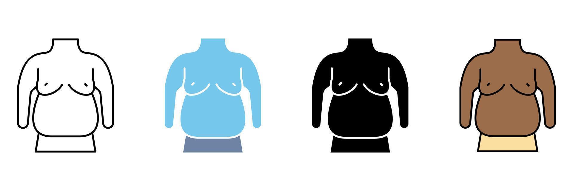 Breast concept line icon. Simple element illustration. vector