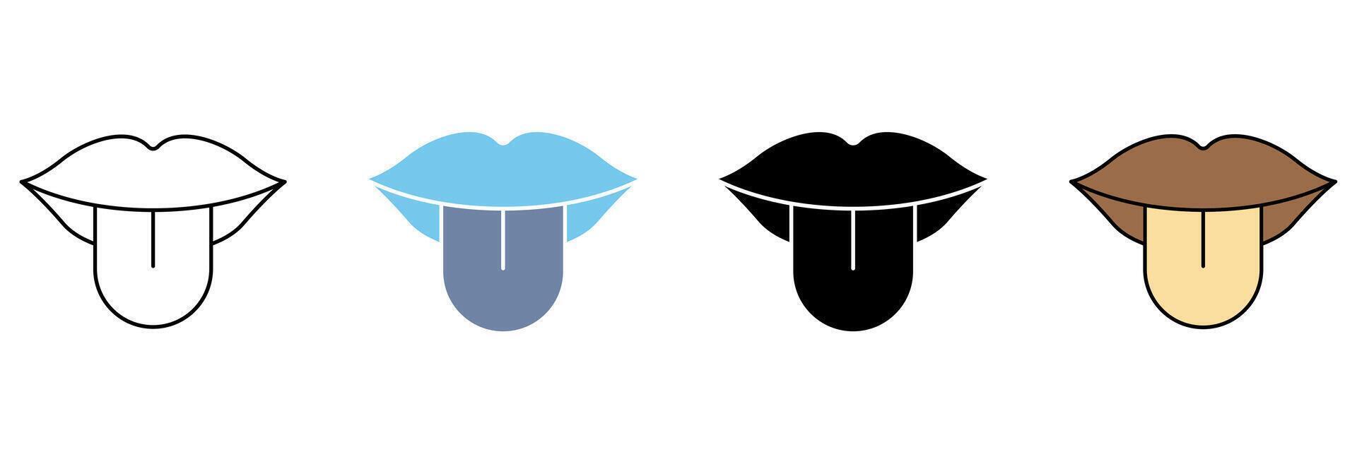 Mouth concept line icon. Simple element illustration. vector