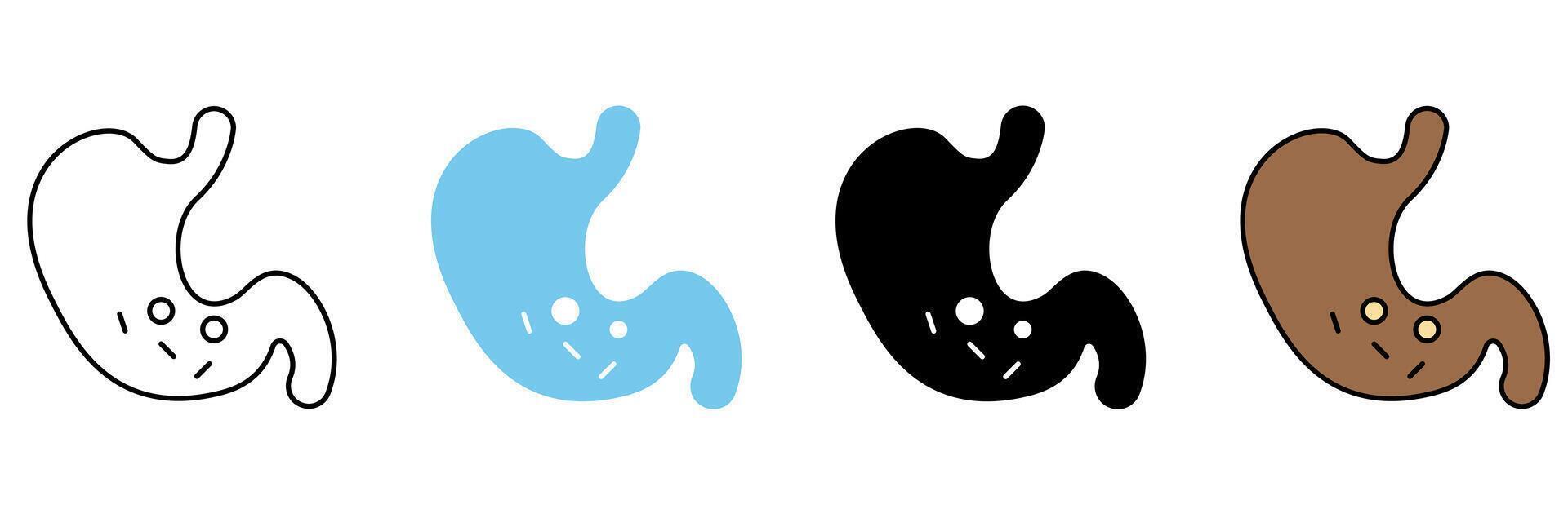 stomach concept line icon. Simple element illustration. vector