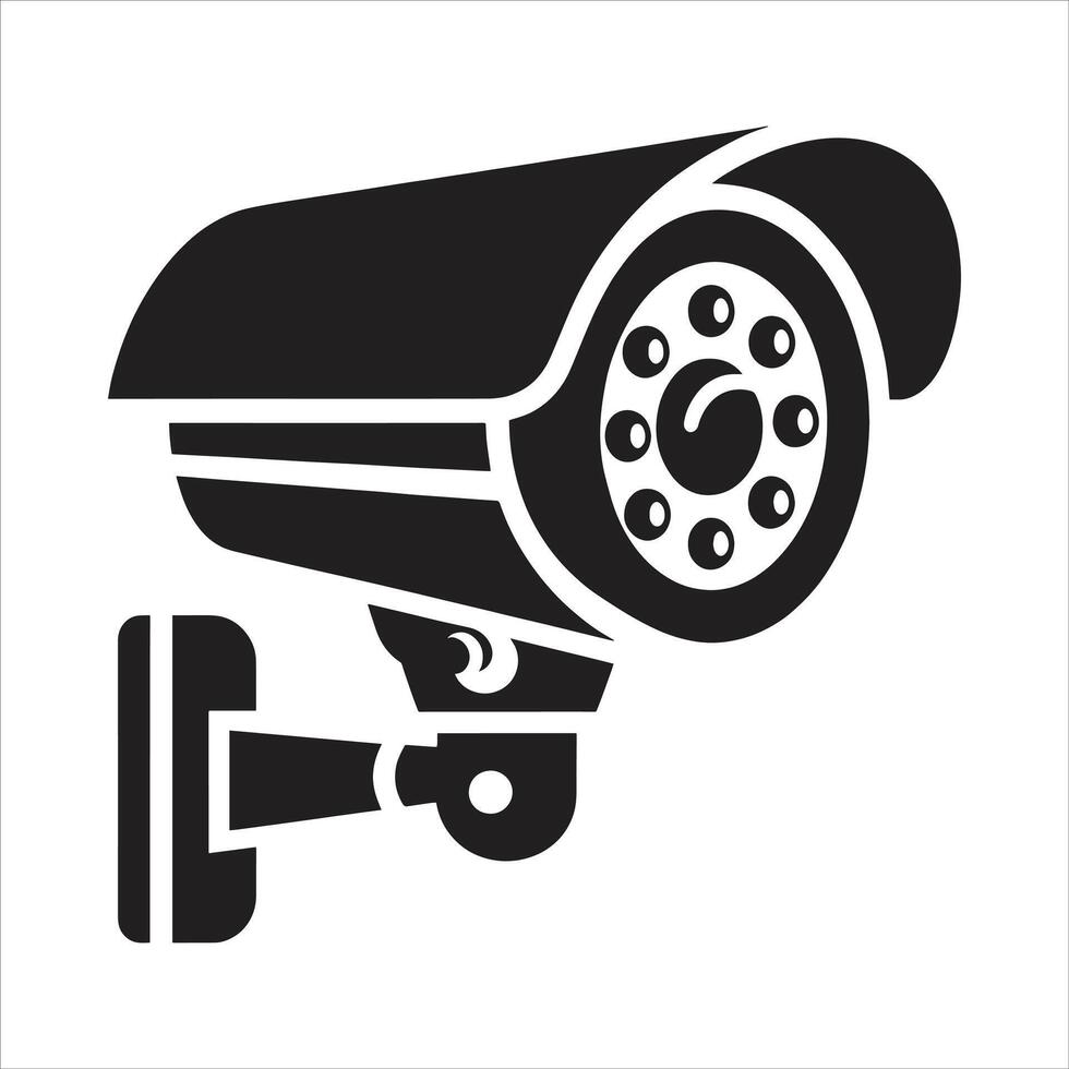 Security camera icon on white background vector