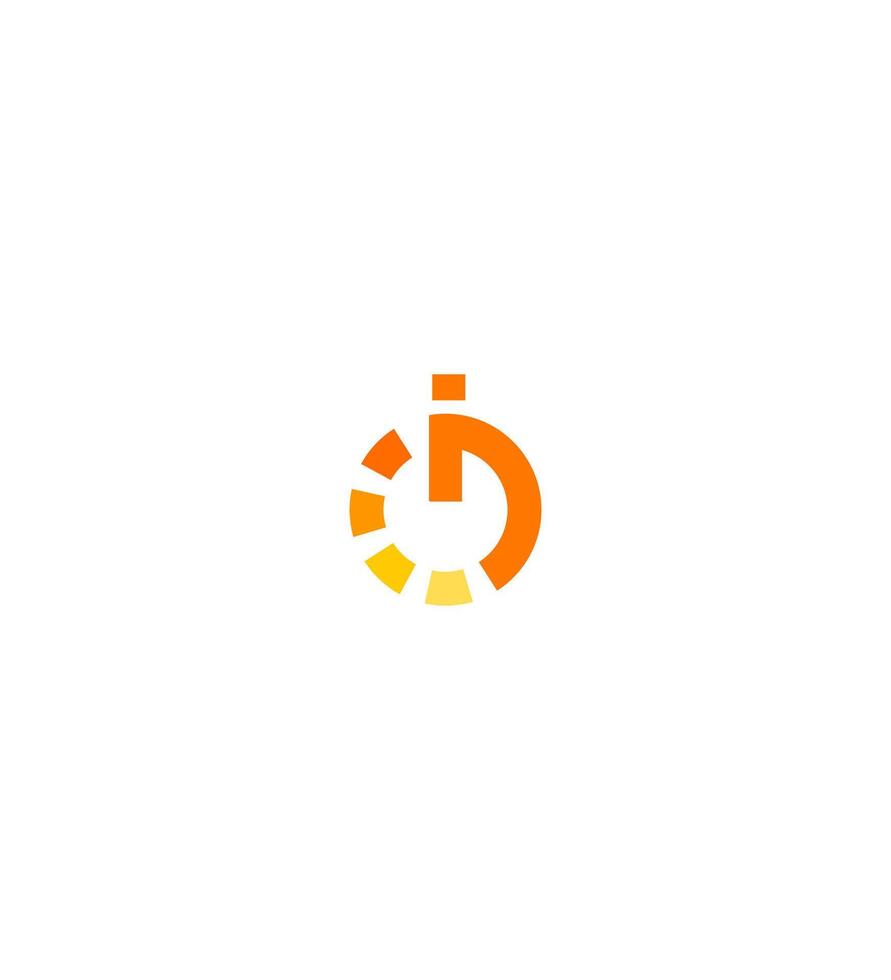 Orange Power Button Loading Startup Energy Symbol Icon Design vector