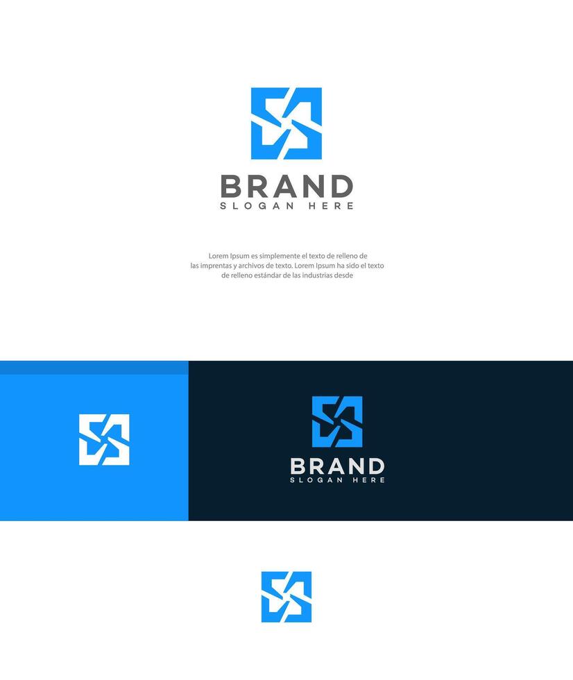 Modern Abstract Square Logo Design for Brand Identity vector