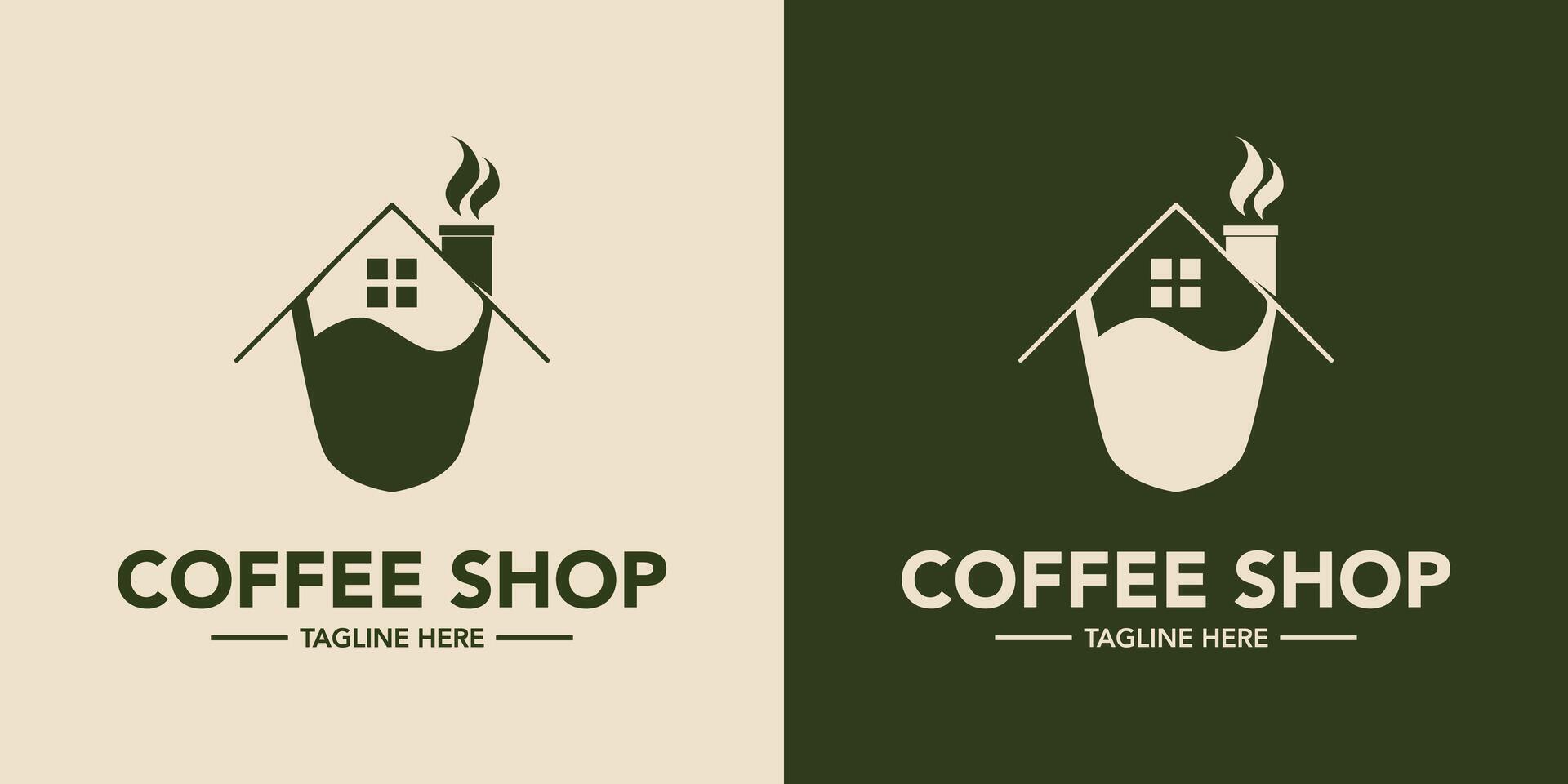 Coffee shop logo design illustration design vector