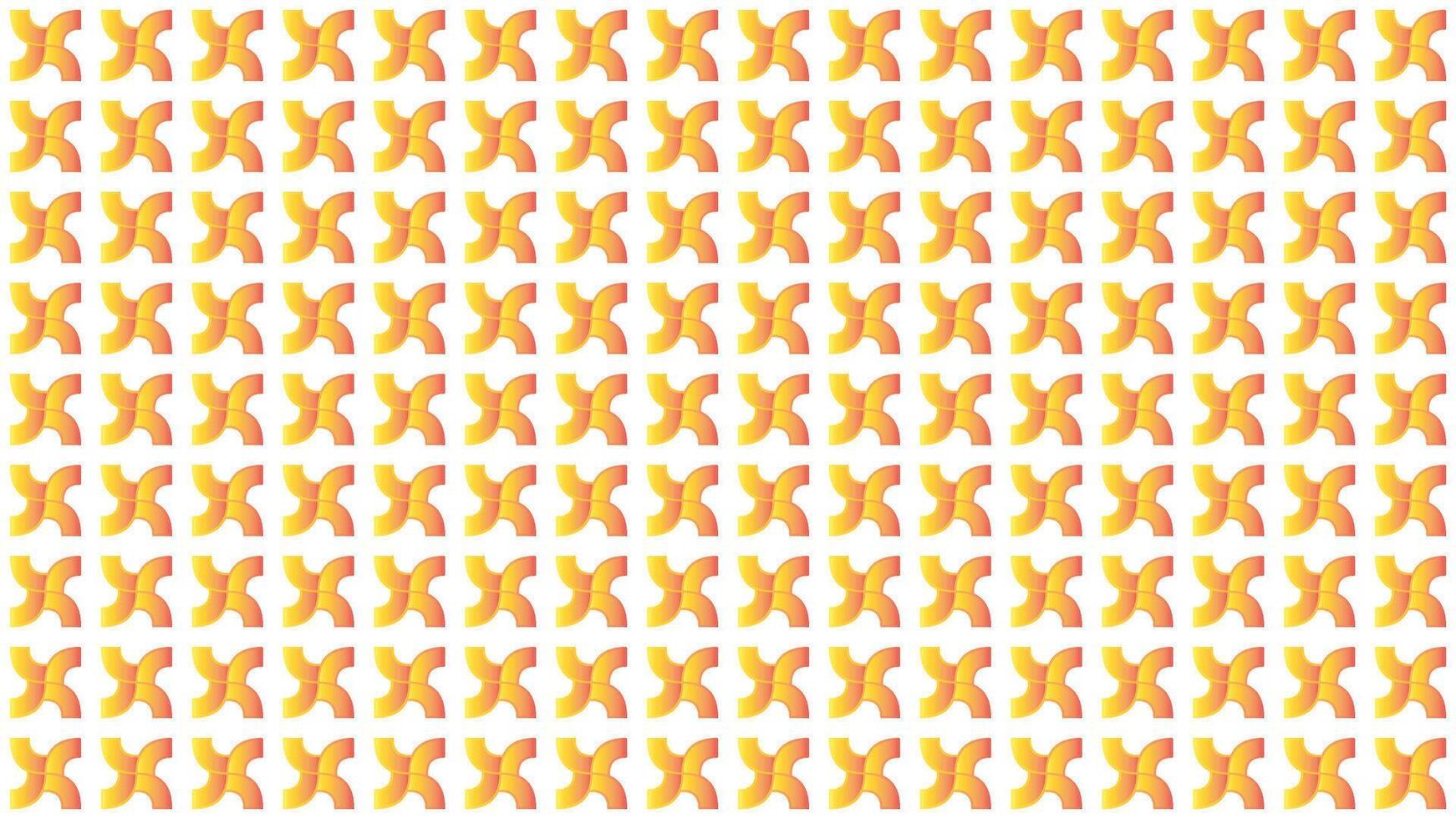 A colorful repeating pattern with overlapping orange and yellow shapes on a white background, evoking creativity and vibrancy. Perfect for modern designs, wallpapers, and textile applications. vector