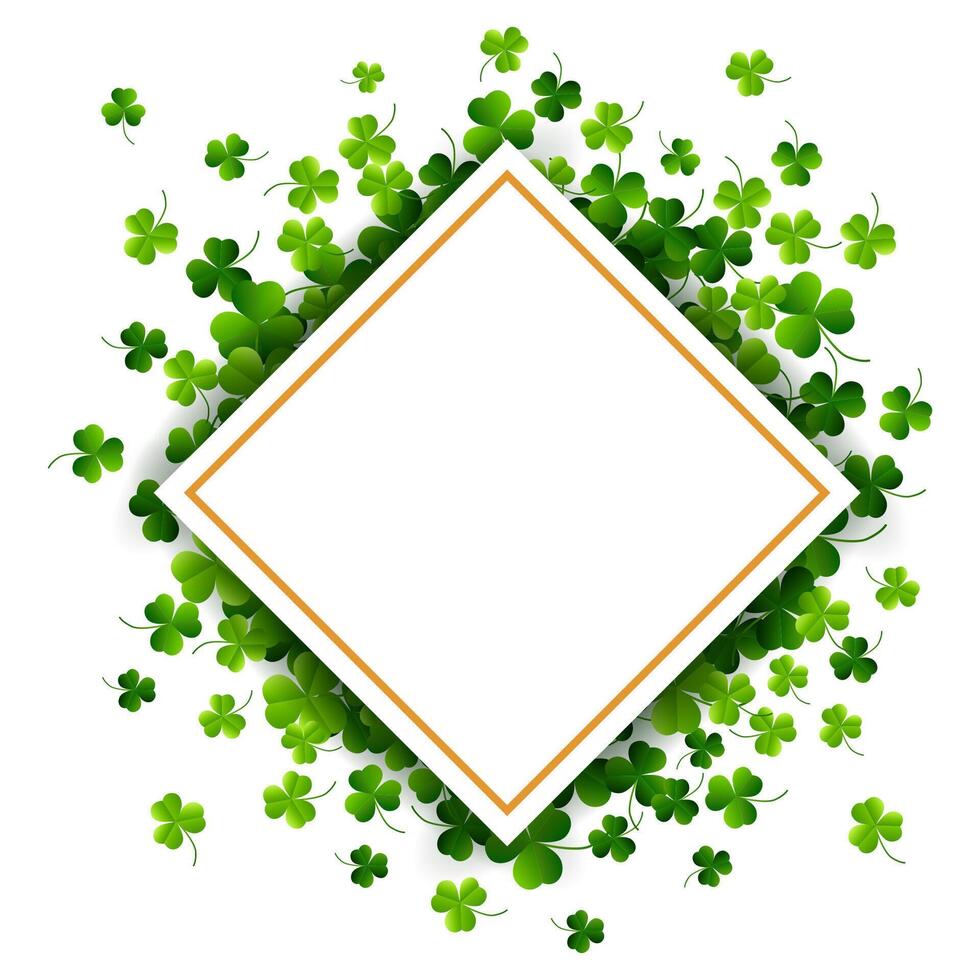 St.Patrick's Day background with paper for your text. Illustration vector