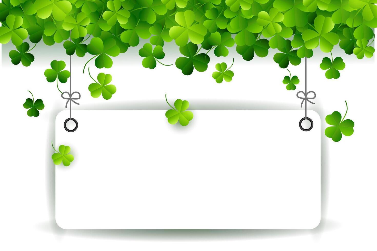 St. Patricks Day, abstract background with paper vector