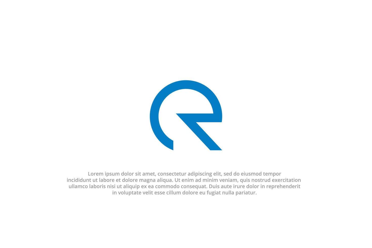 letter r ride bike logotype logo vector