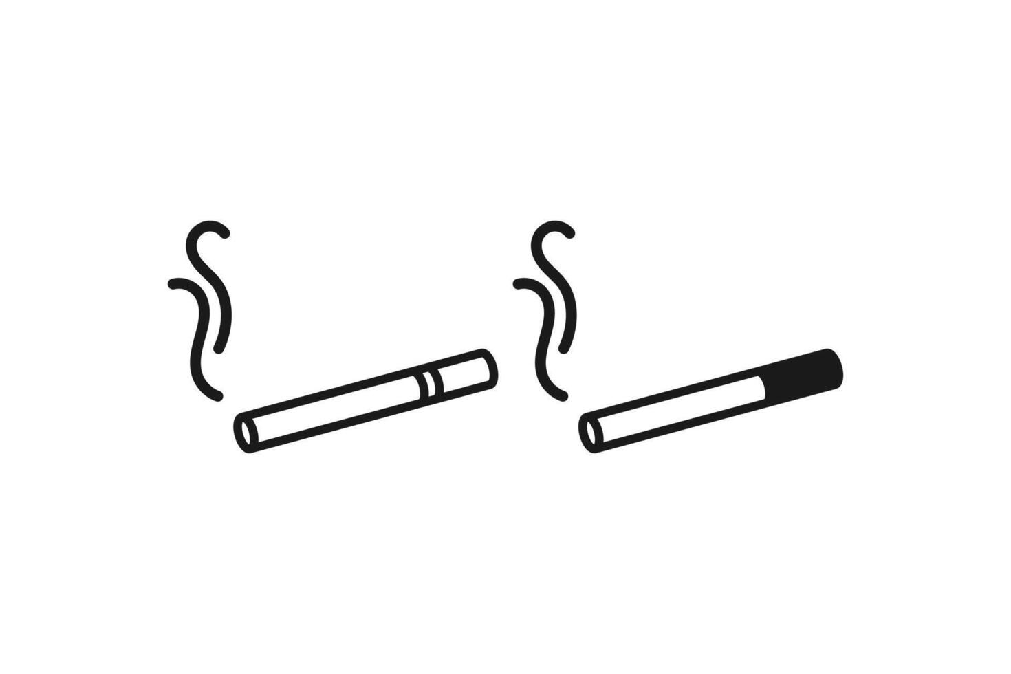 cigarette icon line design vector