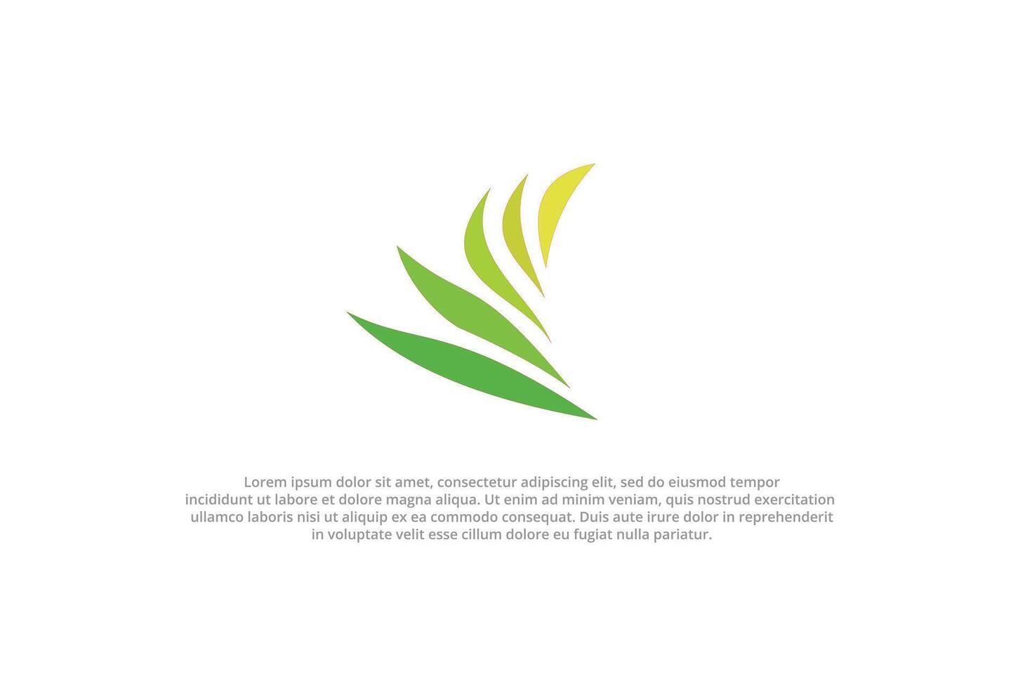 wing made of leaf for green company vector