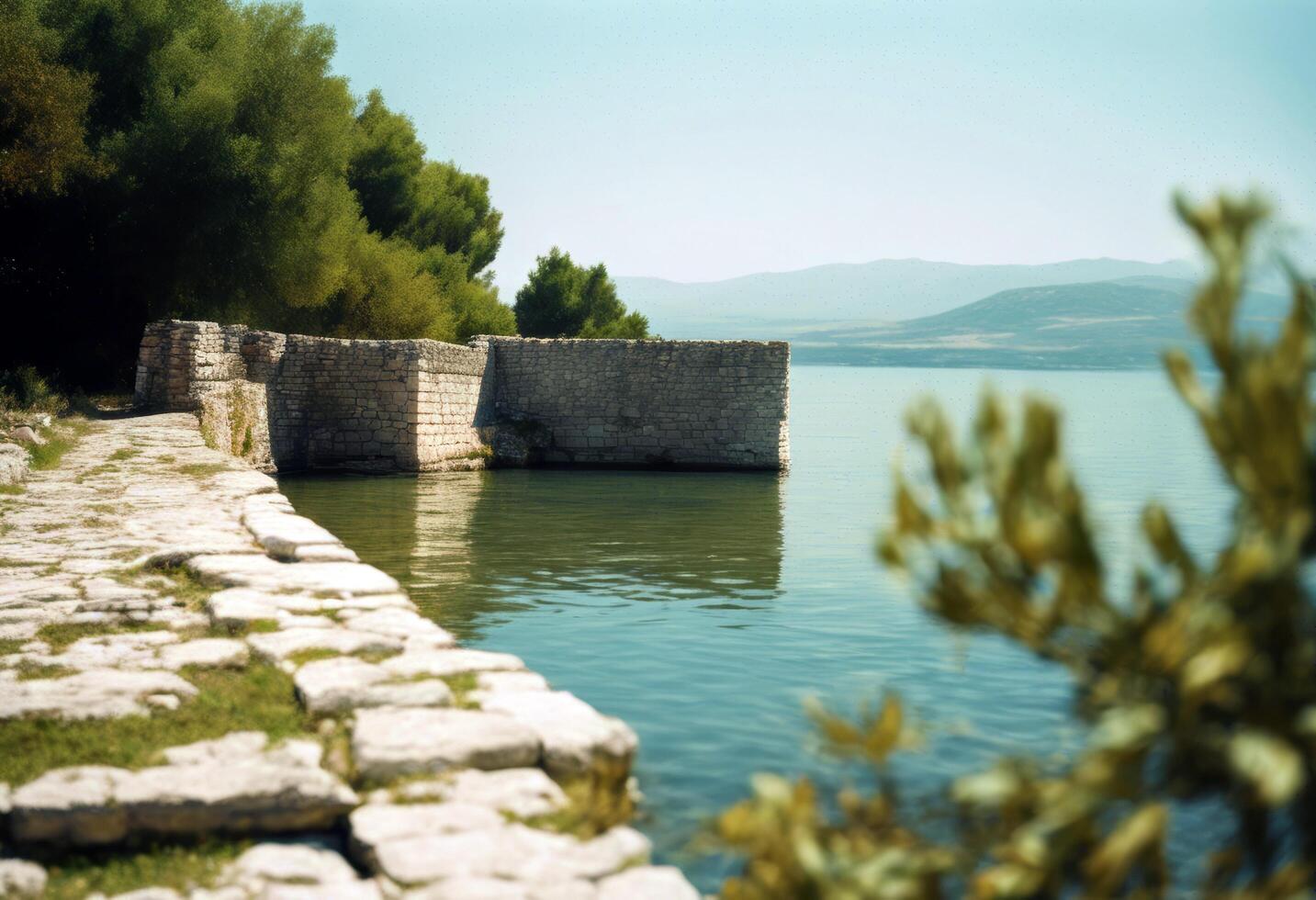 waters park it see that surround you edge albania can picture channel site butrint walls national saranda ancient vivari Travel City Landscape Building Architecture World Old Stone Europe photo