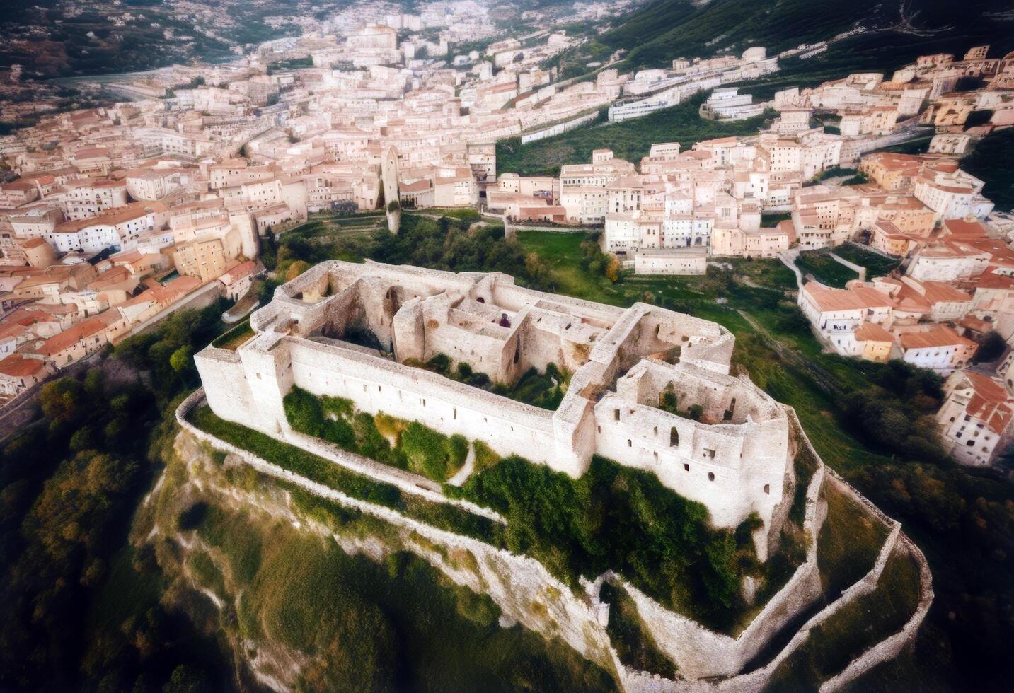 castle aerial Aragonese Salerno drone view beautiful ARECHI Background Pattern Abstract Texture Design Sky Travel Paper Art City Illustration Landscape Building Wall Cloud Architecture Blue Color photo