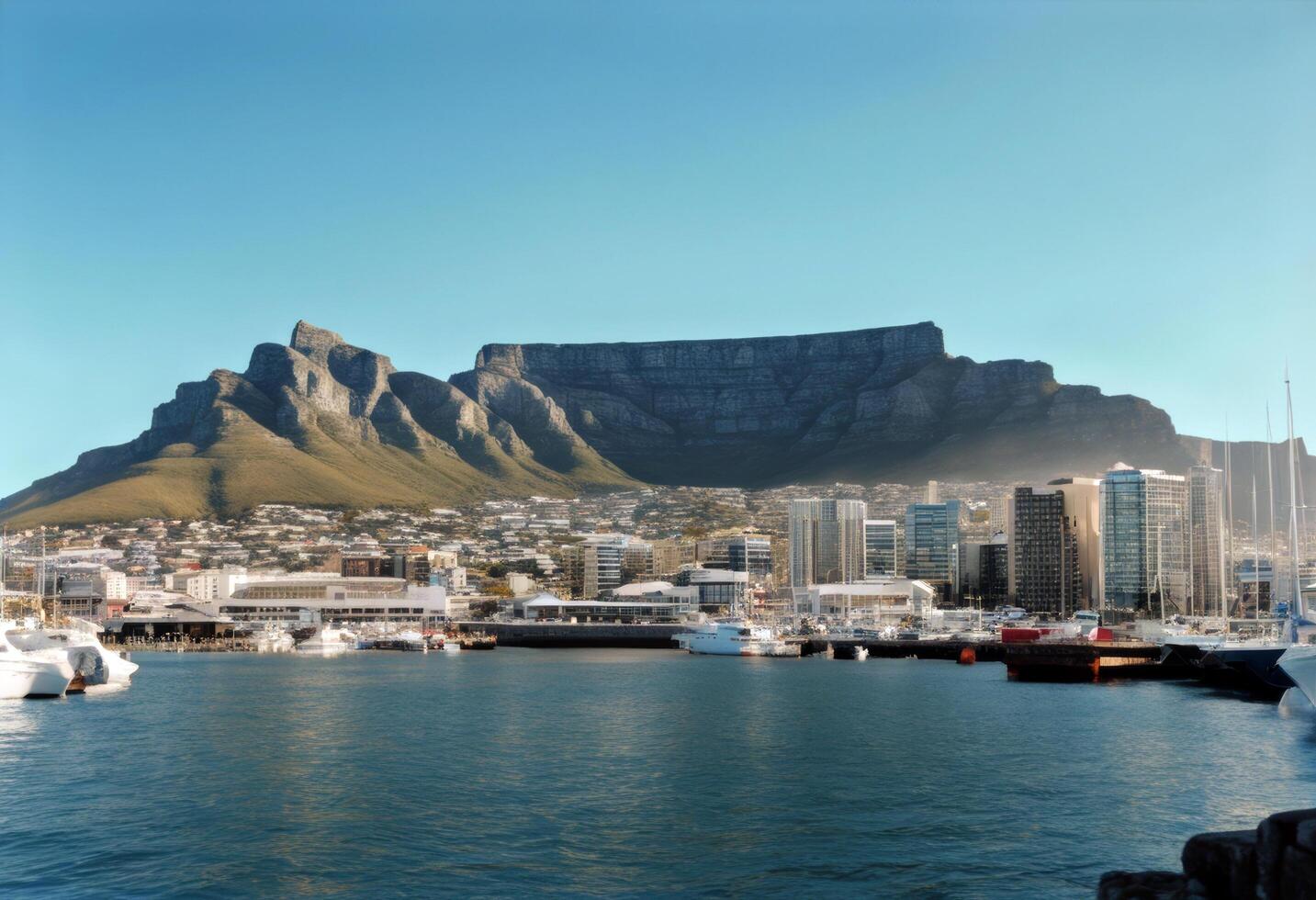 looking sky Table Waterfront Cape Mountain South June Western blue Town Africa Water Summer Travel City Landscape Sea Sunset Ocean Vacation Holiday Boat photo