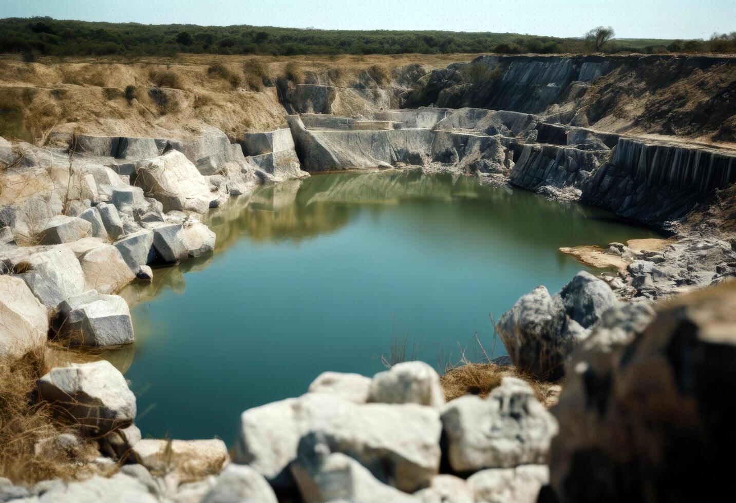 quarry landscape water uruguay Sky Nature Tree Clouds Mountain Blue Work Old Industry Stone Beautiful Rock Lake Geology Mineral Stones Commercial Gravel Industrial Canyon photo