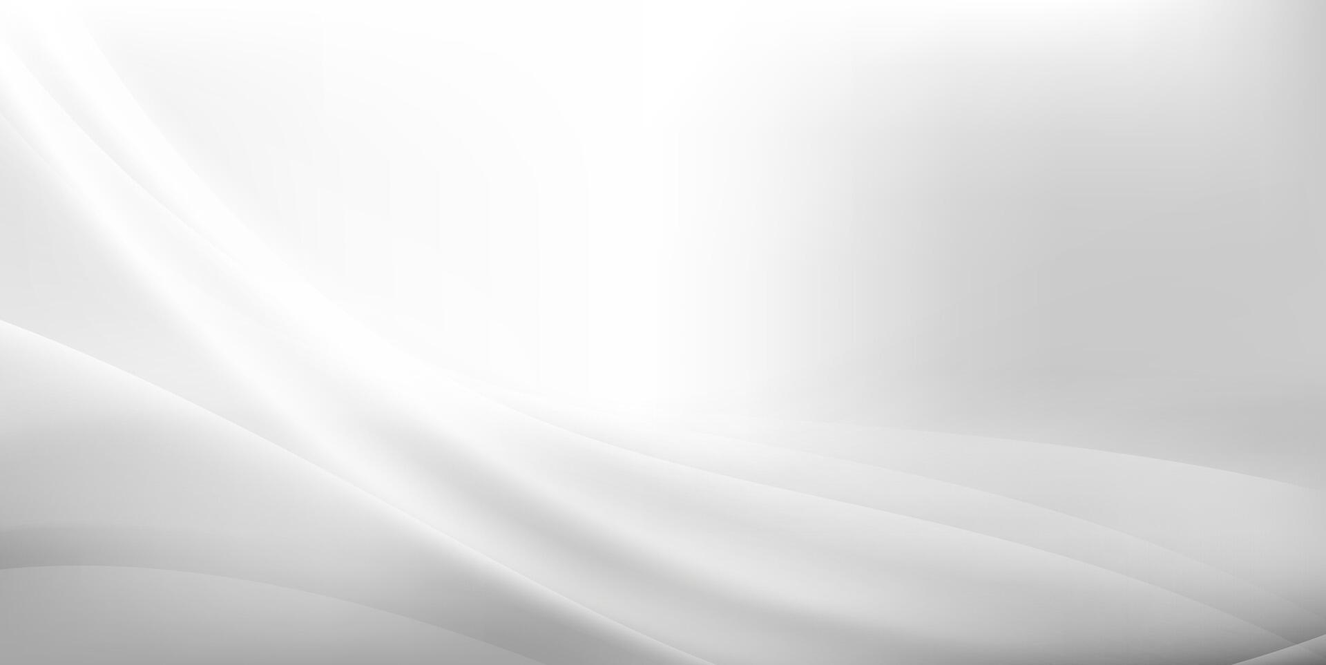 White Grey Wavy Abstract Background. vector