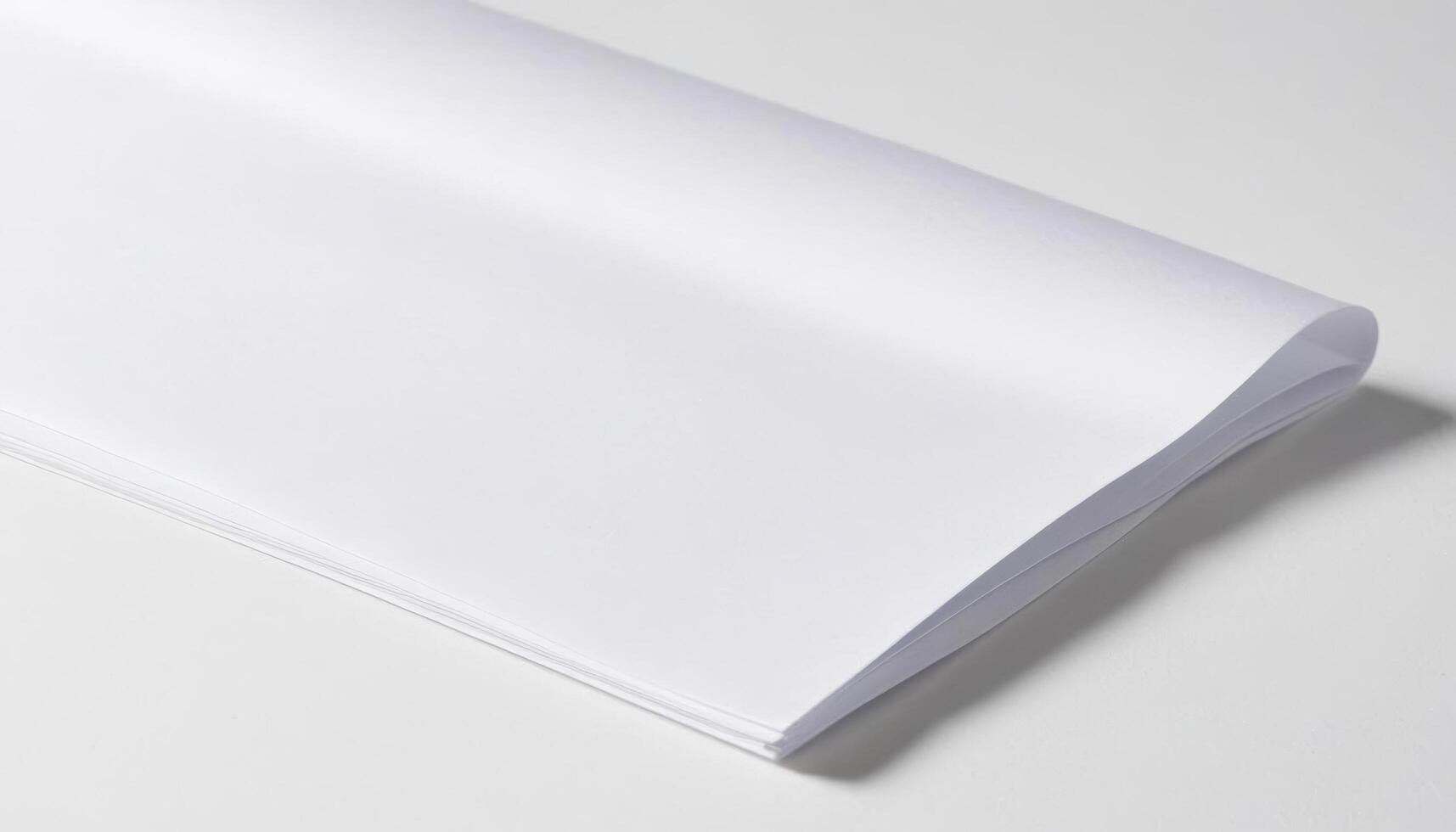 up olated paper blank design fold background folded paper space close white blank white white background photo