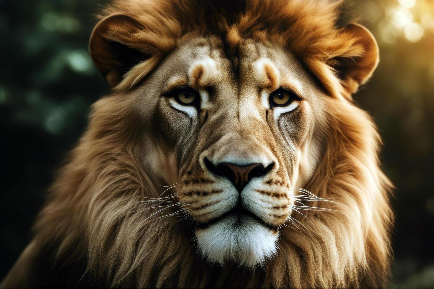 Lion Portrait Conceptual safari animal majestic head mane male furious predator furry danger nature creature roaring carnivore power wilderness african photo