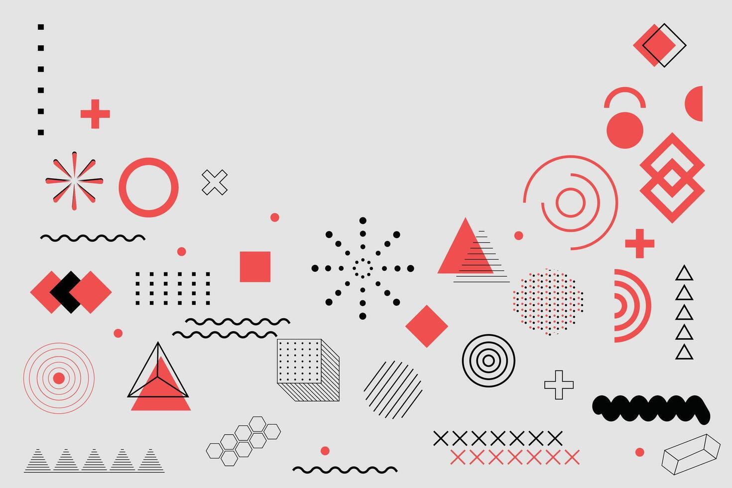 Memphis design background abstract memphis background geometric elements vector