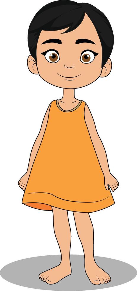 A girl cartoon character illustration design vector