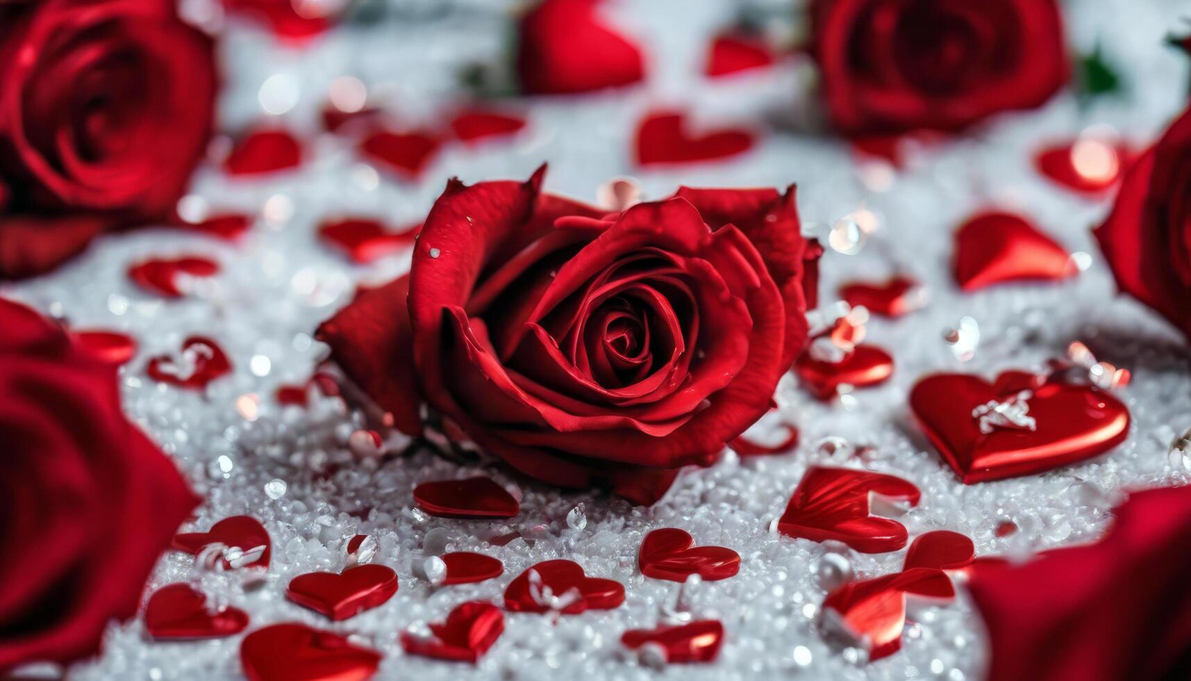 Red confetti shape roses ornaments heart rose bouquet isolated decoration blossoming blooming natural greeting floral white ornament day anniversary flower leaf holiday festive celebration event d photo