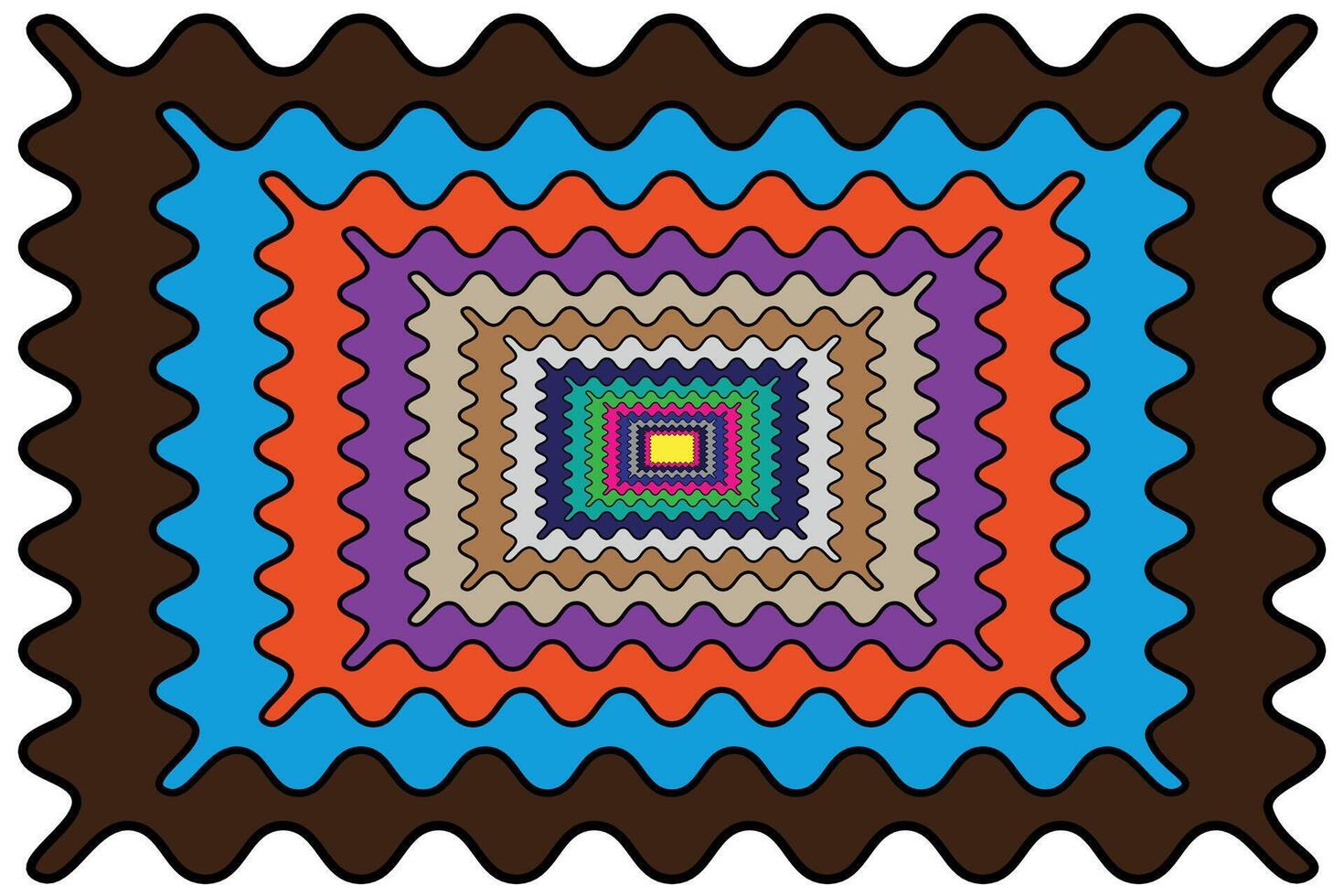 Design of wavy lines, optical illusion, colorful waves vector