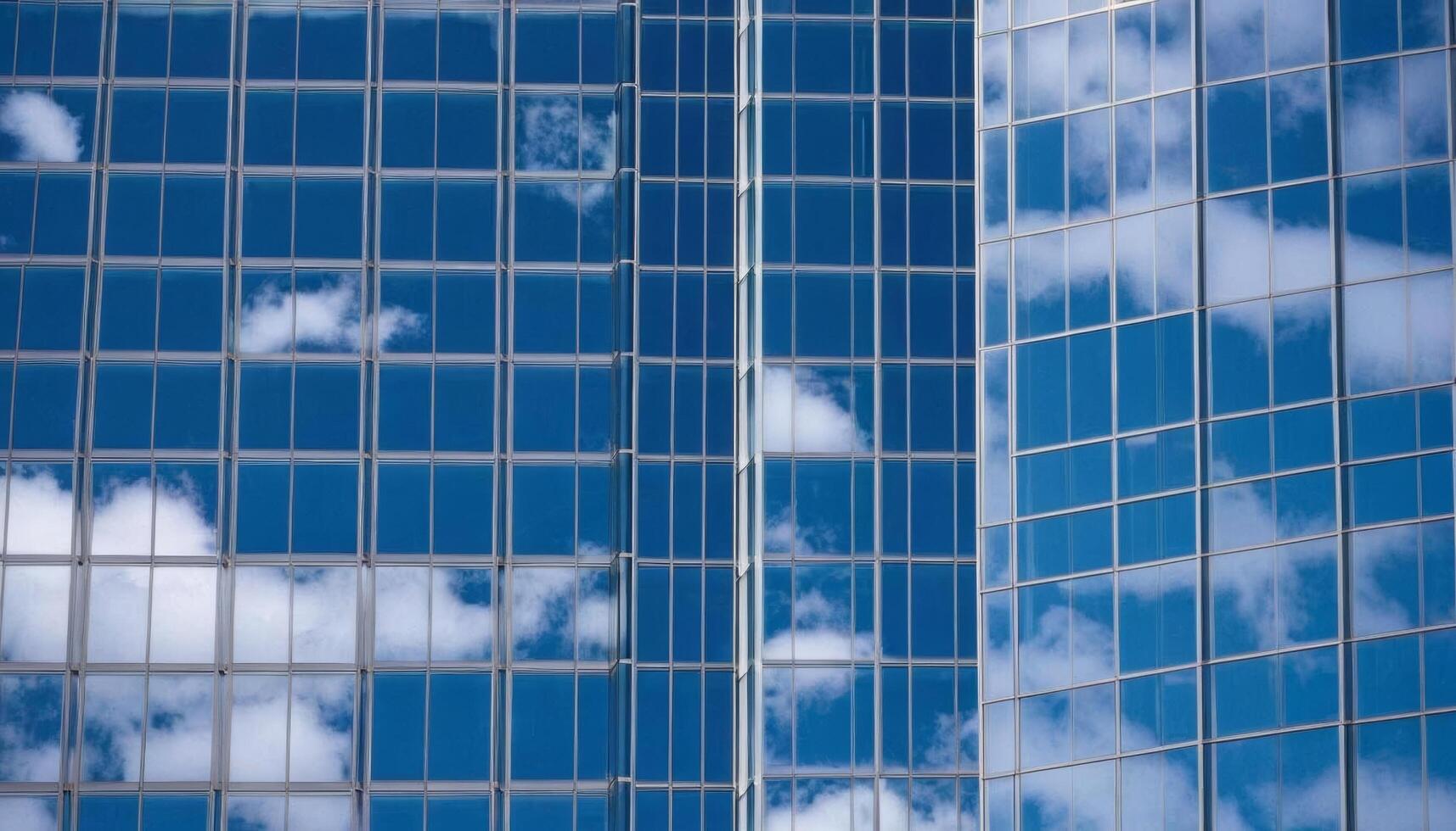 the building square glasses generic exterior corporate pattern wide glass windows office photo reflects background generic building clouds tall business