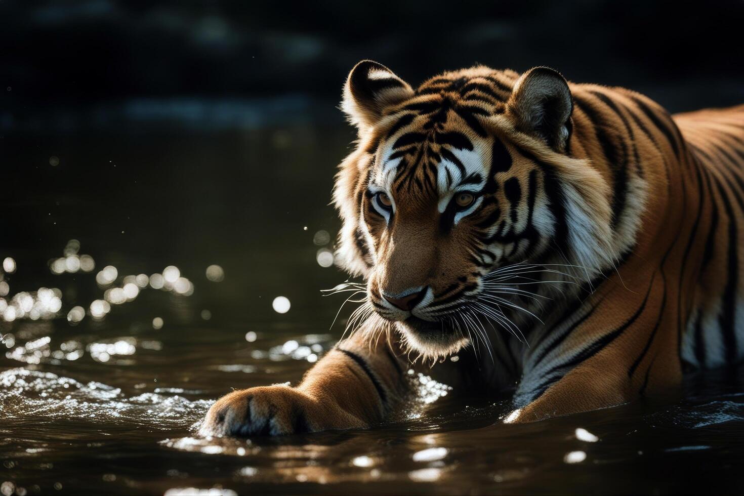 springen Tiger pursuit sunny liberty look extinction free red hunter combat play predator flower danger paw felino striped animal game snatch cat mask photo