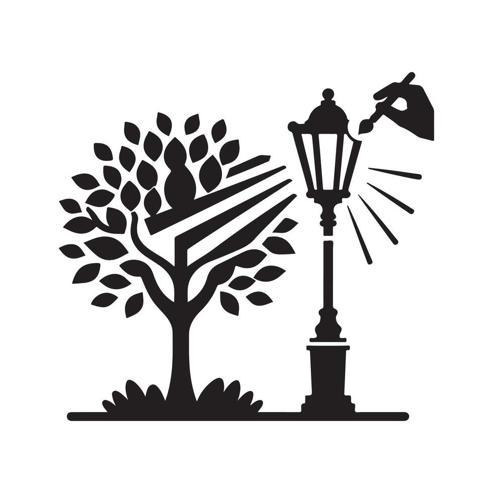 Classic Urban Street Light Illustration vector