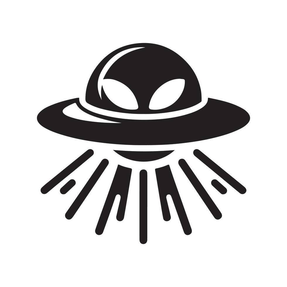 UFO Alien Fairies Black for Digital Art vector