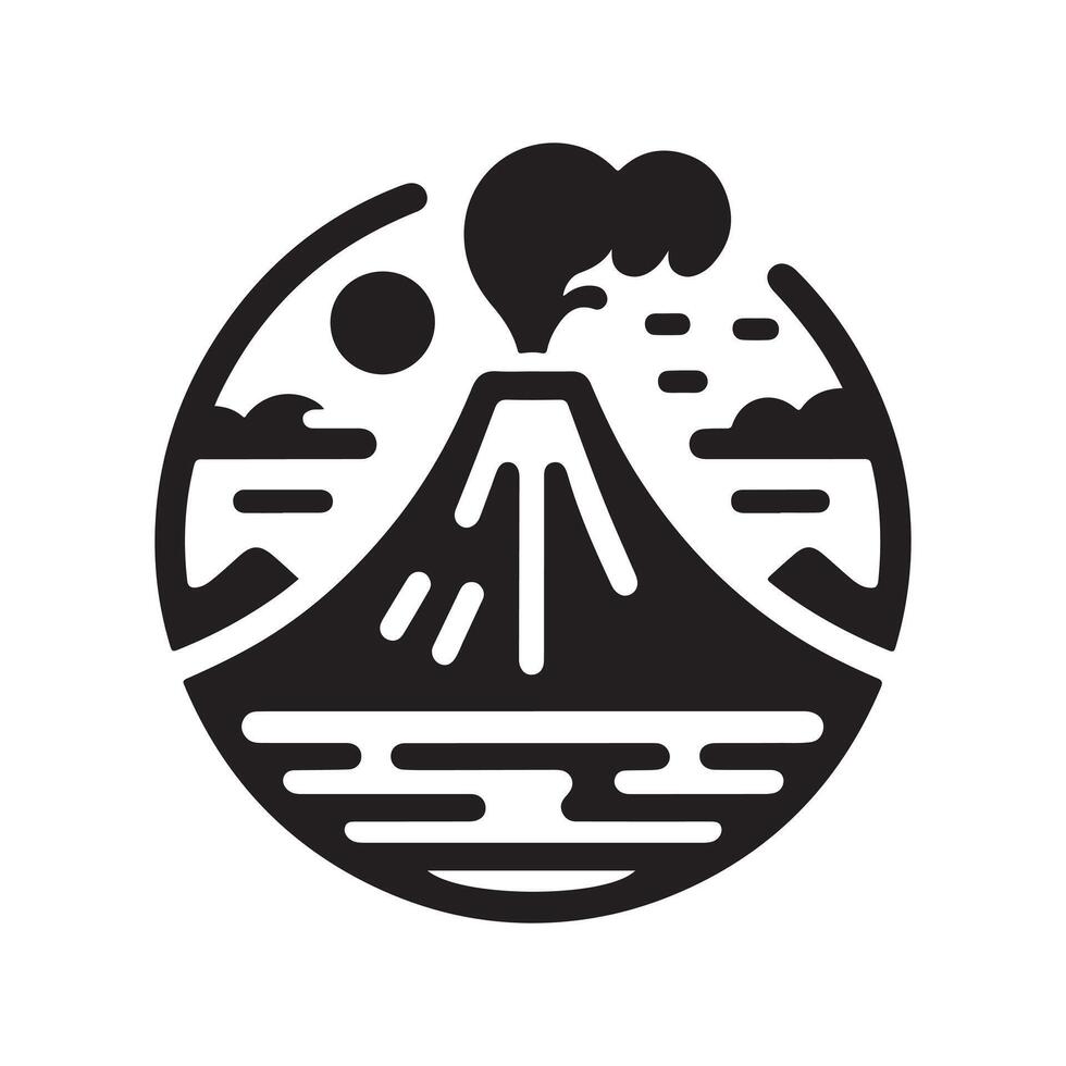 High Quality Black Volcano Image vector