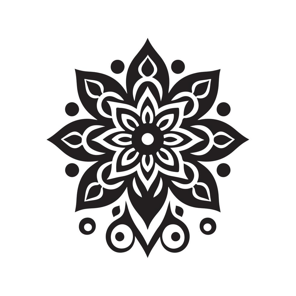 Creative Abstract Flower Black Design vector