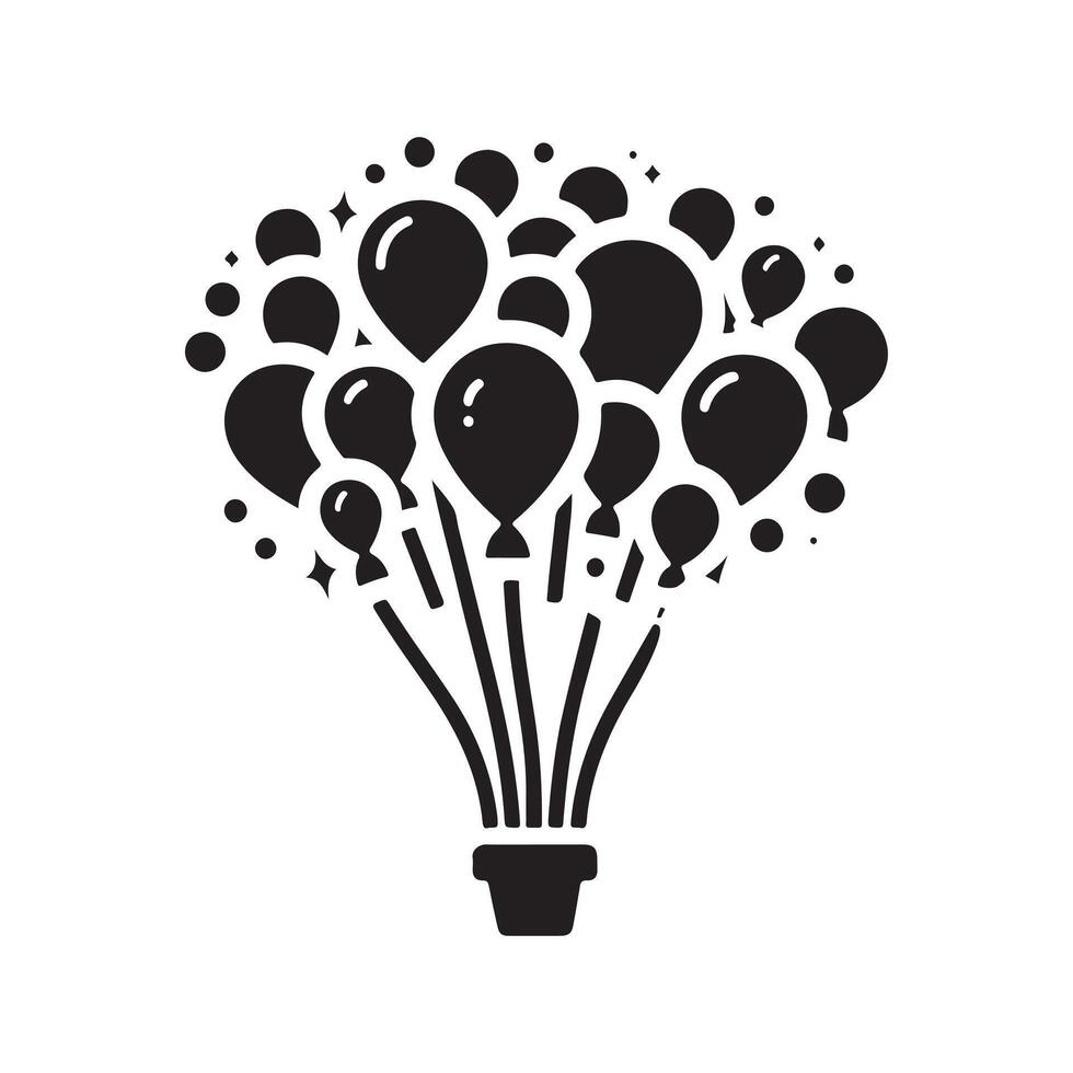 Professional Balloons Black Graphic vector