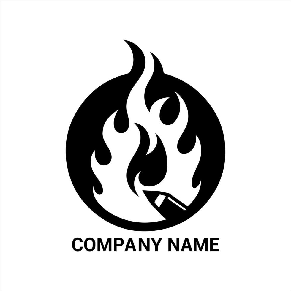 Fire Flame Silhouette for Advertising vector