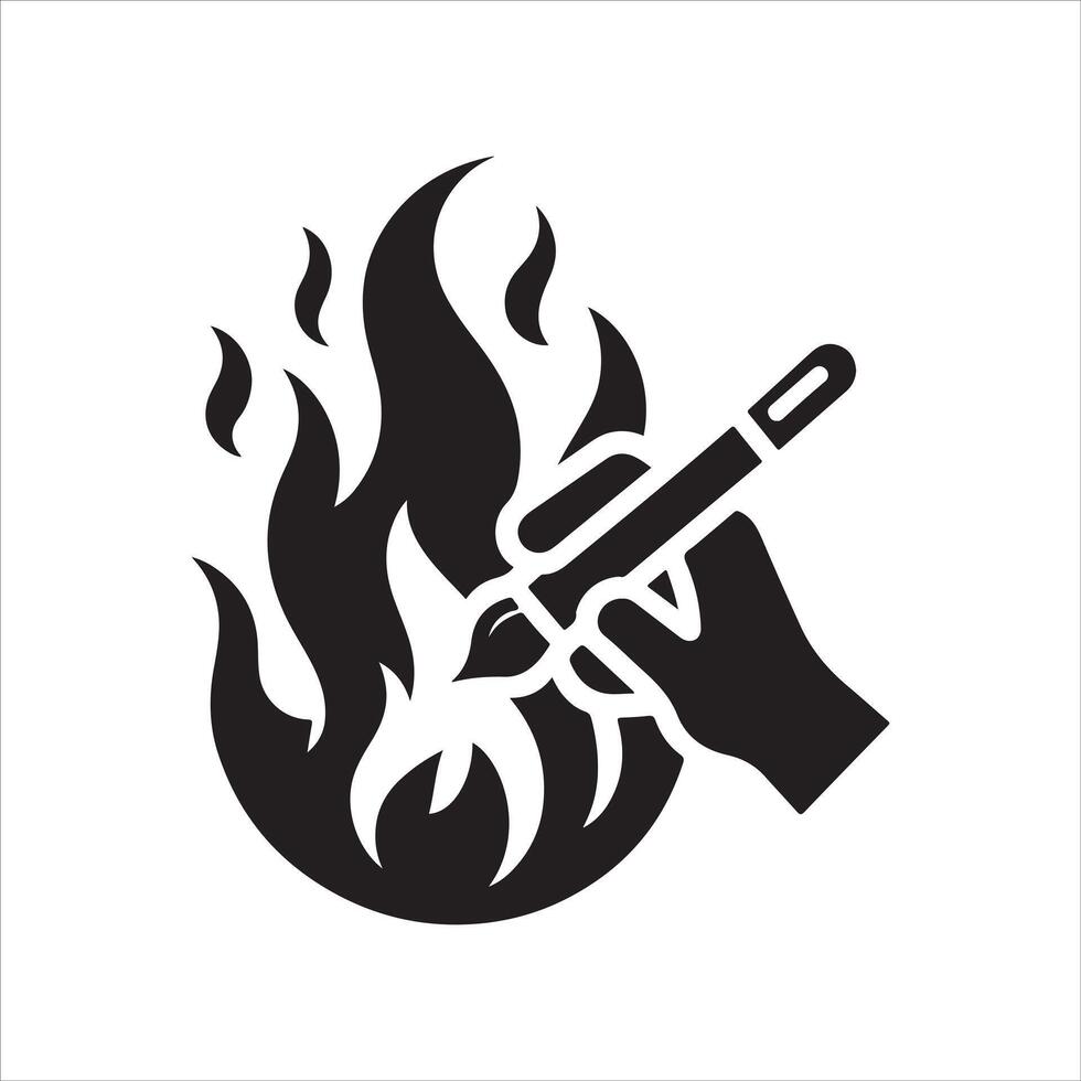 Fire Flame Silhouette for Banners vector