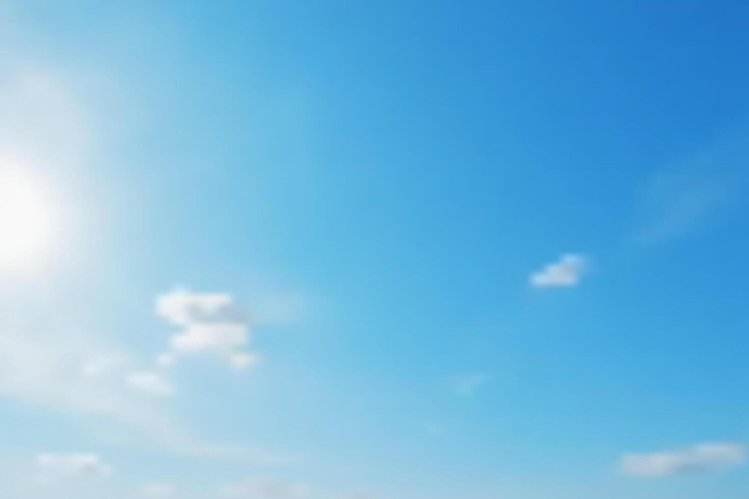 Bright blue sky with fluffy white clouds on a clear sunny day. Clear Sky And Few Clouds Background. vector