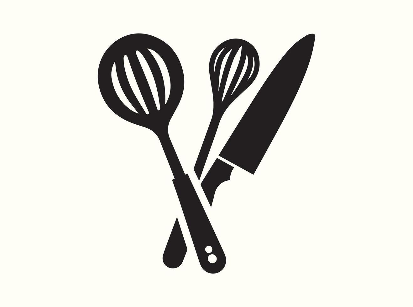 Monochrome Silhouette of a Kitchen Tool vector